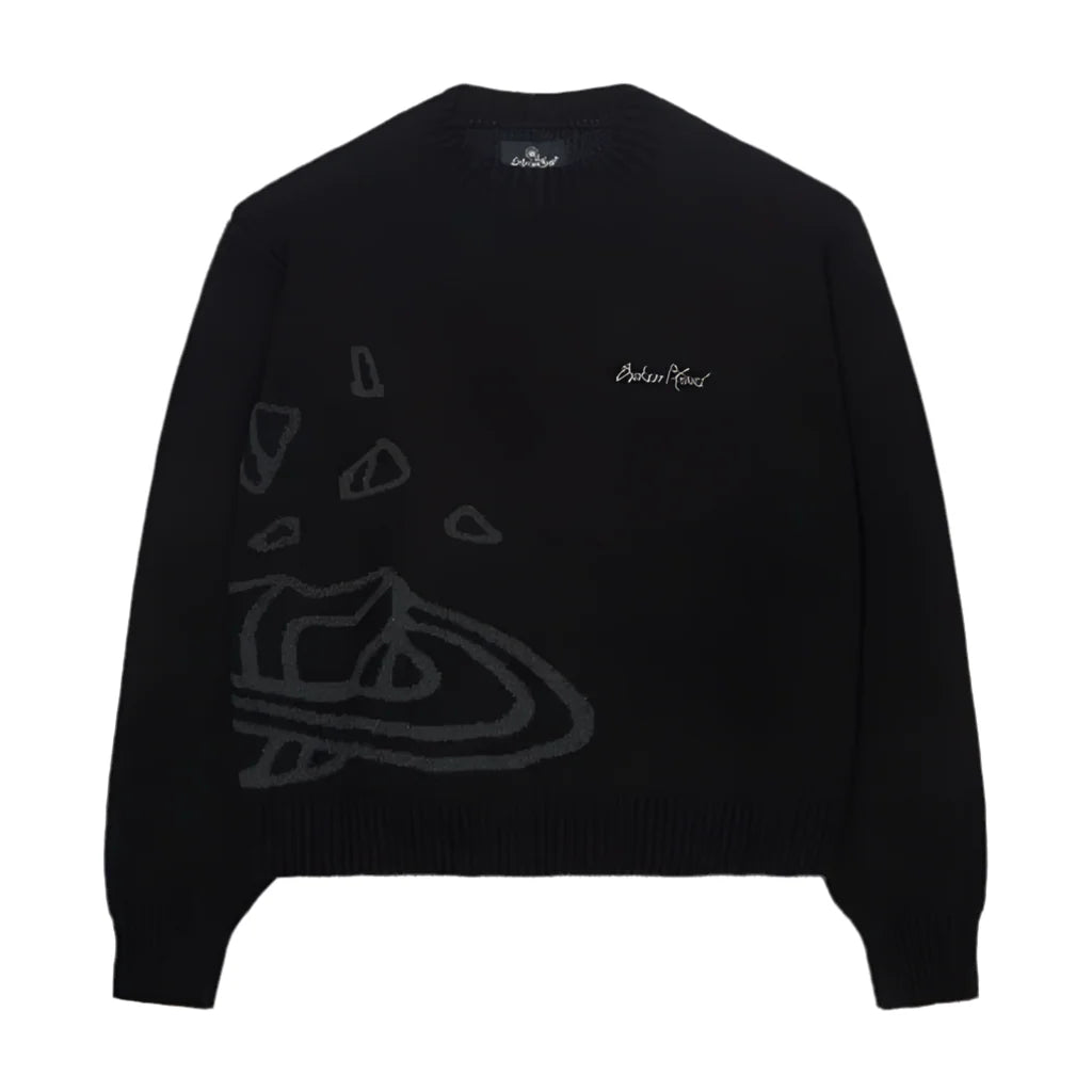 BROKEN PLANET KNIT SWEATER MIDNIGHT BLACK
