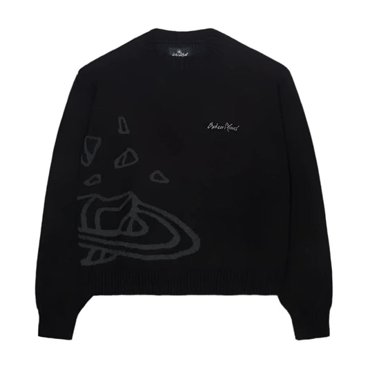 BROKEN PLANET KNIT SWEATER MIDNIGHT BLACK