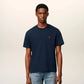 AMI Paris Embroidered Tee Navy
