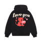 BROKEN PLANET BROKEN HEARTS HOODIE BLACK