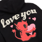 BROKEN PLANET BROKEN HEARTS HOODIE BLACK