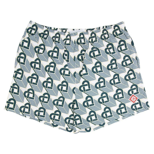 Casablanca Heart Monogram Swim Shorts Green
