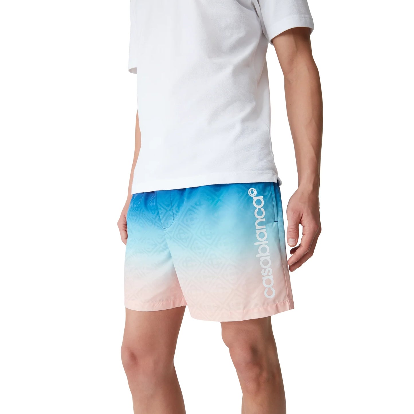 Casablanca Jacquard Swim Shorts Blue Gradient