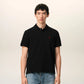 AMI Paris Embroidered Polo Shirt Black