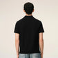 AMI Paris Embroidered Polo Shirt Black