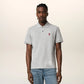 AMI Paris Embroidered Polo Shirt Grey