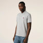 AMI Paris Embroidered Polo Shirt Grey