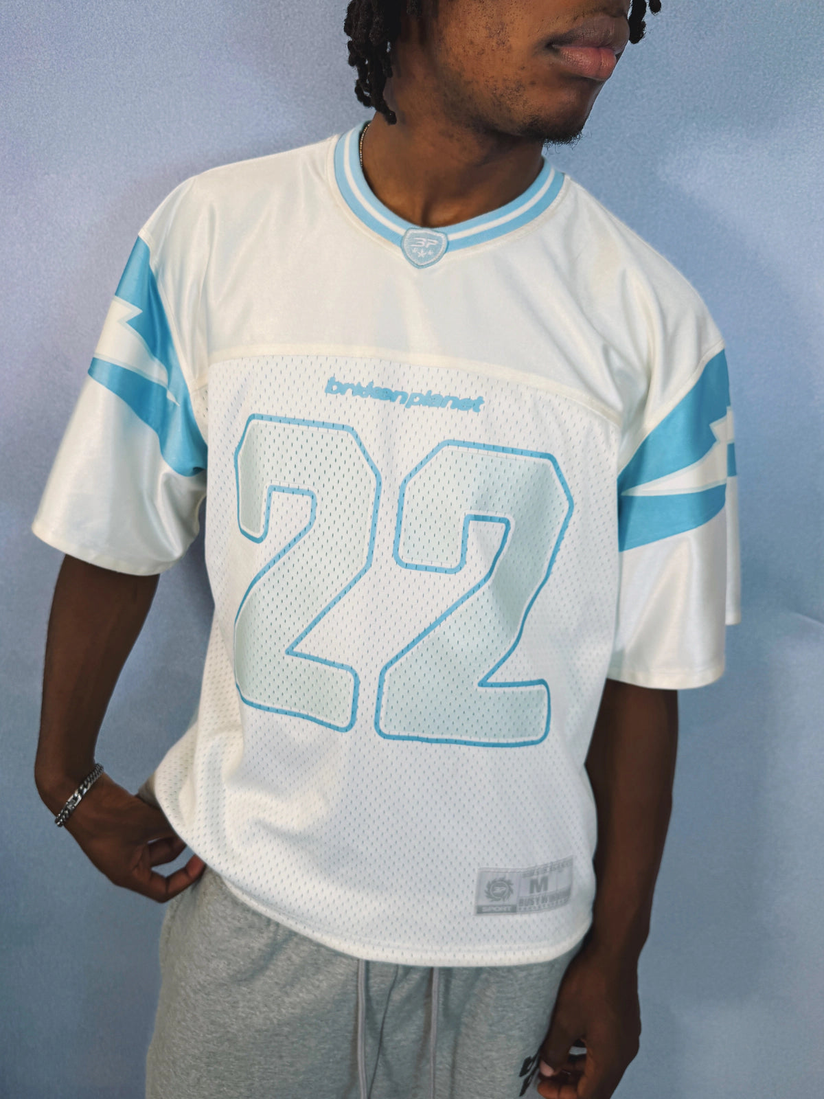 Broken Planet Reversible Jersey Ice Blue