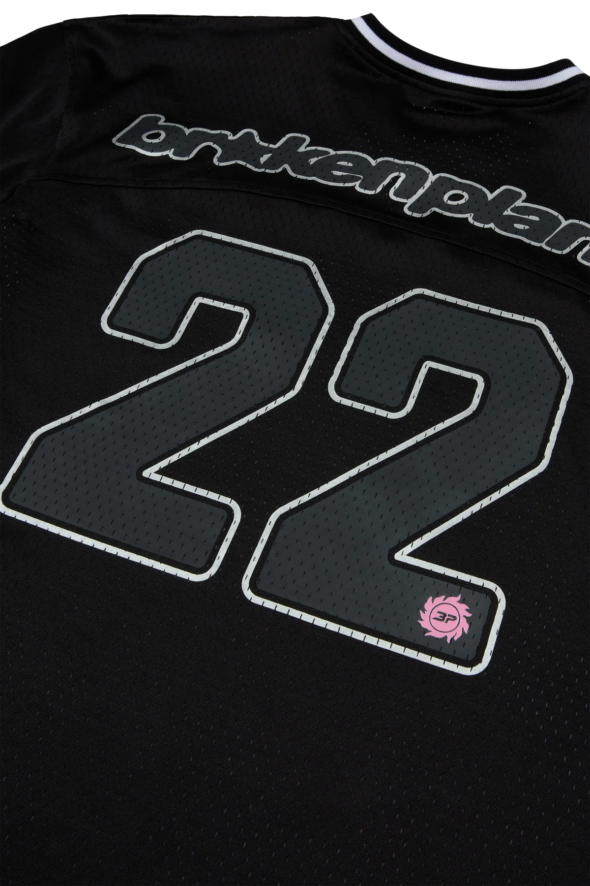 BROKEN PLANET REVERSIBLE MESH JERSEY BLACK WHITE
