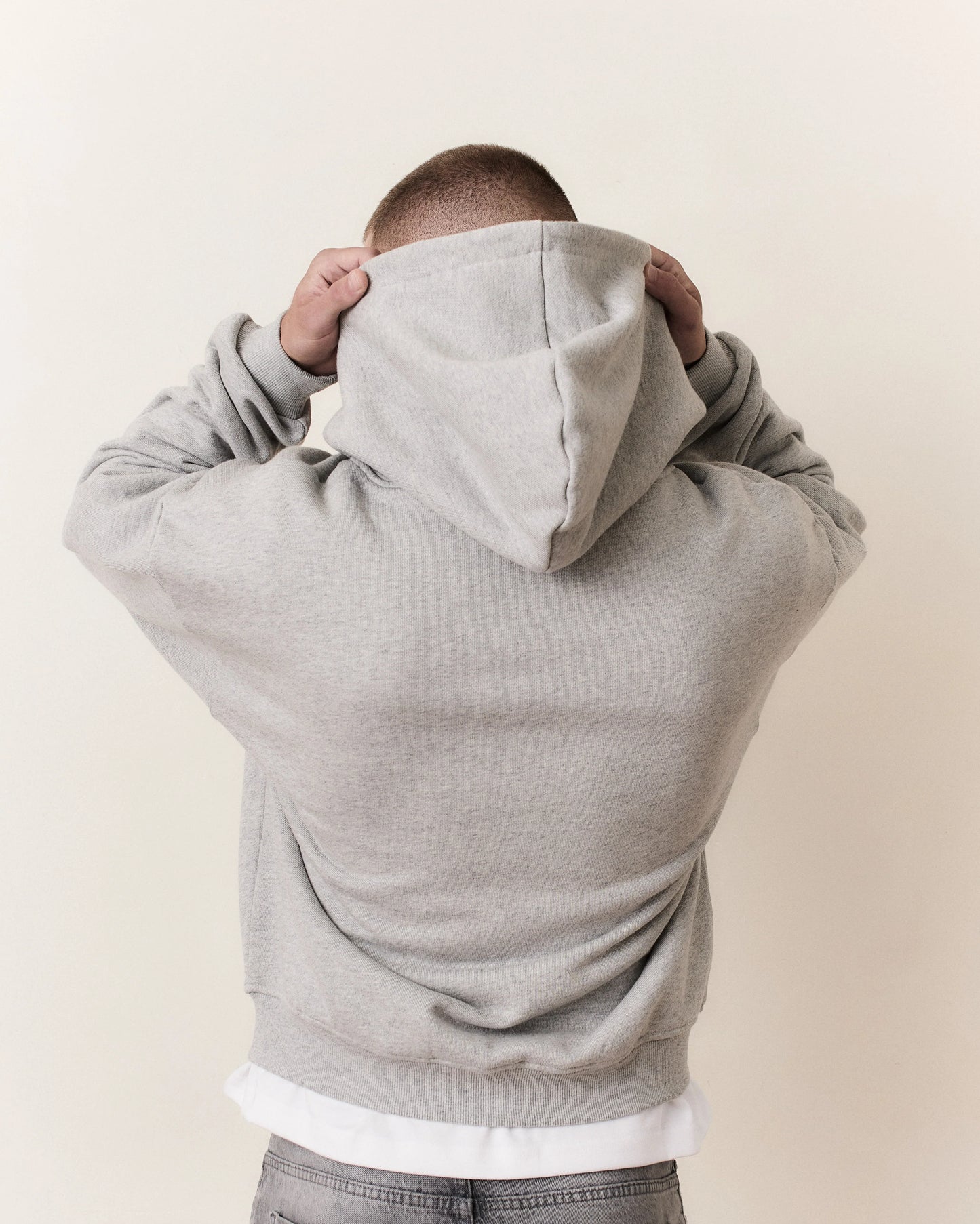 Coszus Embroidered Zip Hoodie Grey