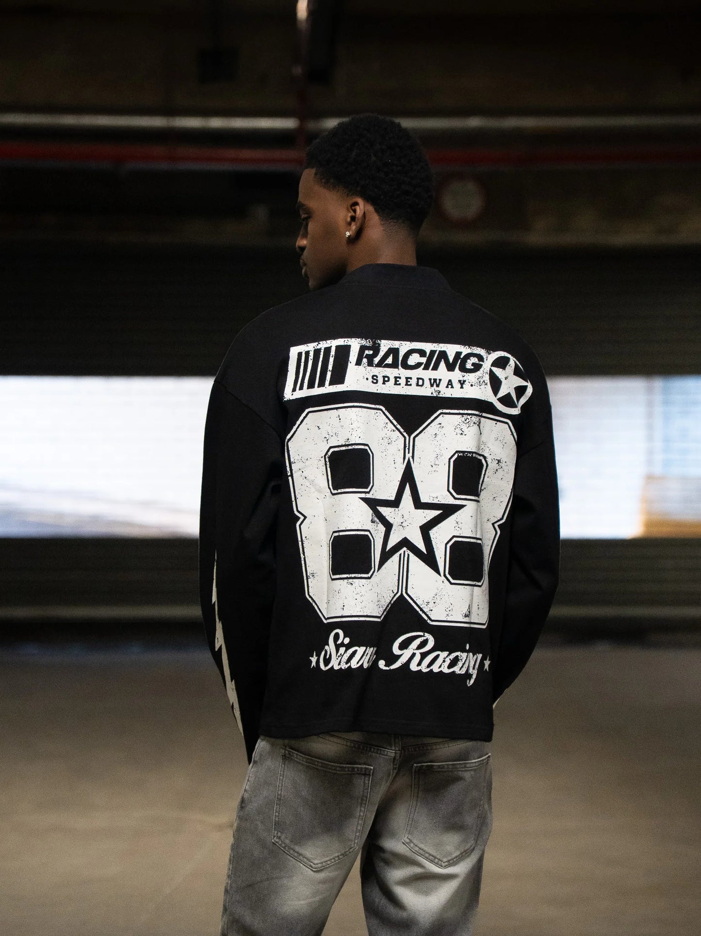 Siarr Speedway Longsleeve Tee Black
