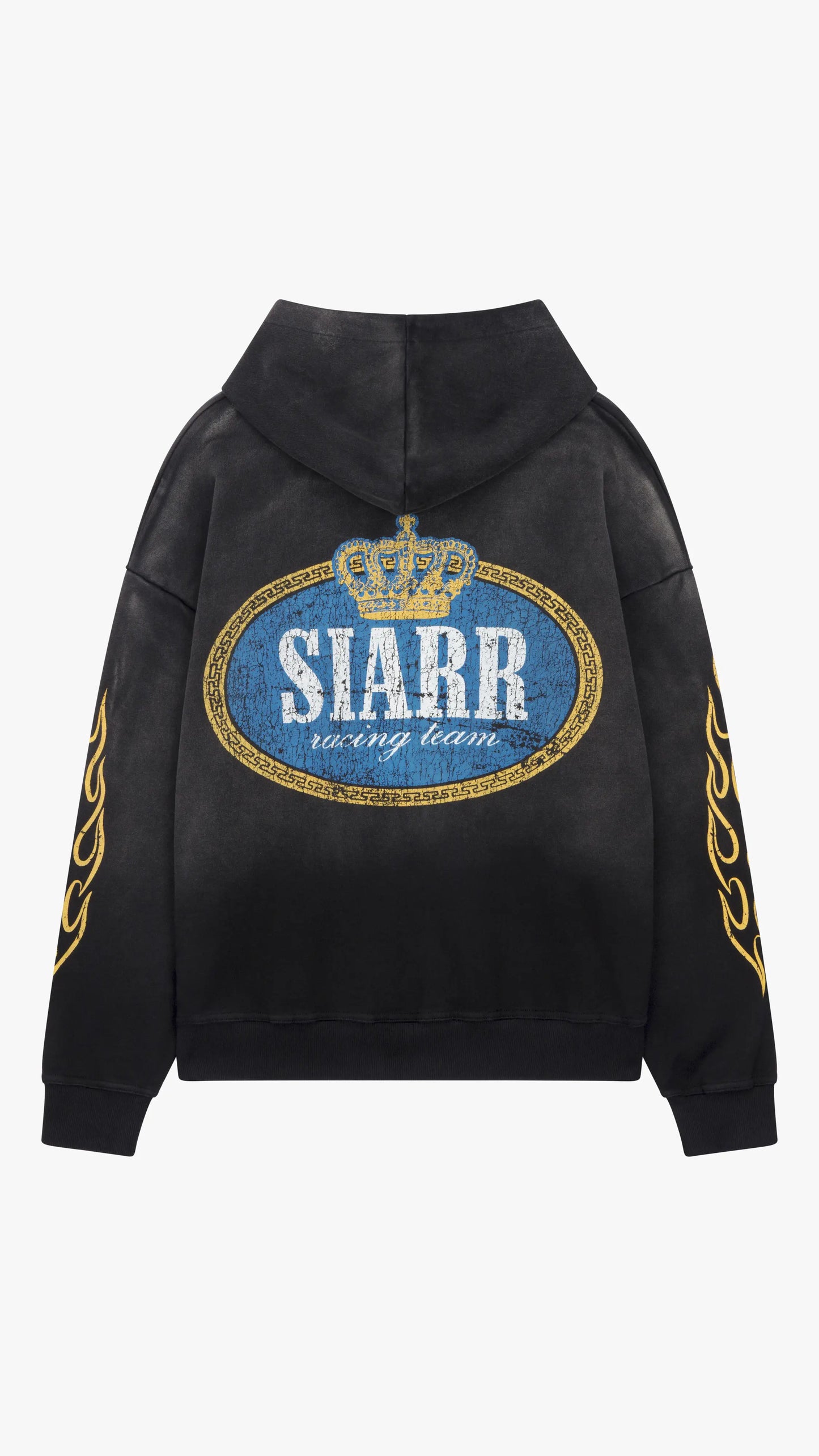 Siarr Crown Hoodie Washed Black