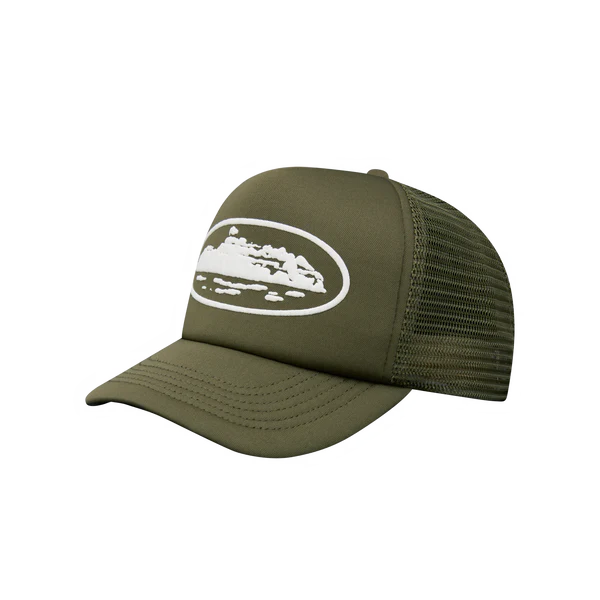 CORTEIZ ALCATRAZ TRUCKER CAP ‘OLIVE’