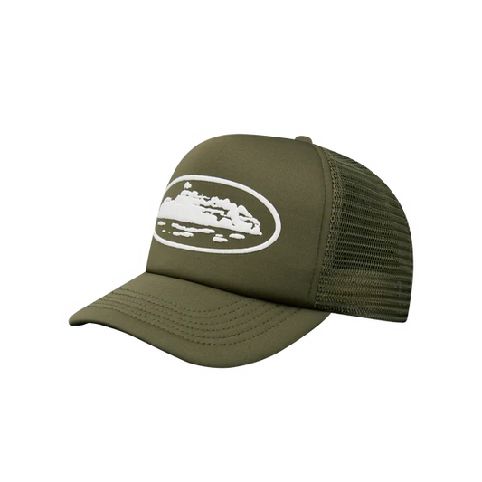 CORTEIZ ALCATRAZ TRUCKER CAP ‘OLIVE’