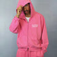 BROKEN PLANET STAR ZIP UP HOODIE PINK
