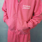 BROKEN PLANET STAR ZIP UP HOODIE PINK