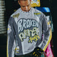 BROKEN PLANET SPORTS LONG SLEEVE TEE GREY YELLOW