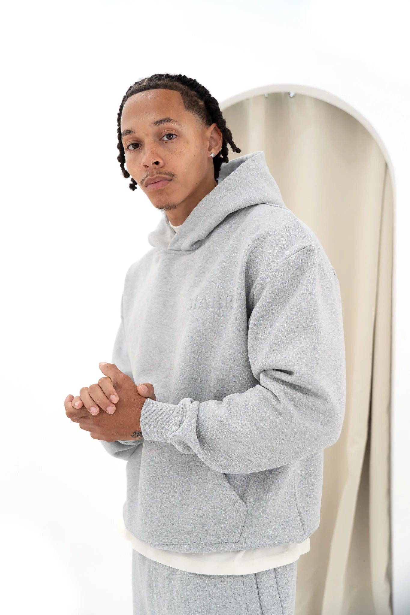 Siarr Puff Hoodie Grey