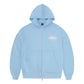 Corteiz Island Puff Print Zip Hoodie Blue