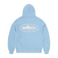 Corteiz Island Puff Print Zip Hoodie Blue