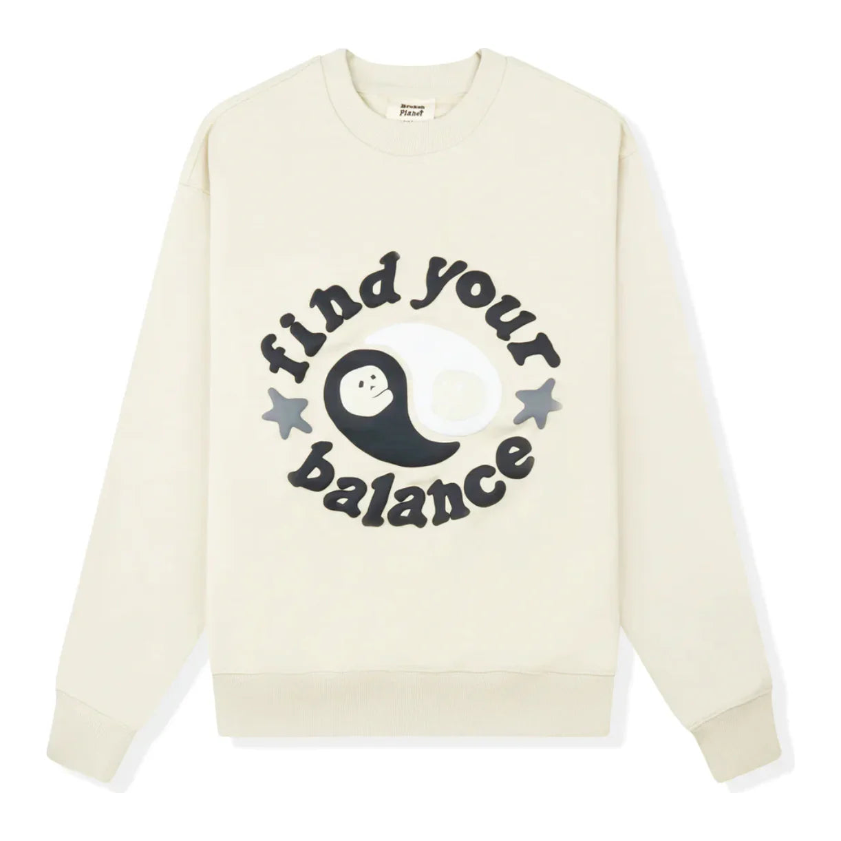 BROKEN PLANET FIND YOUR BALANCE CREWNECK BONE