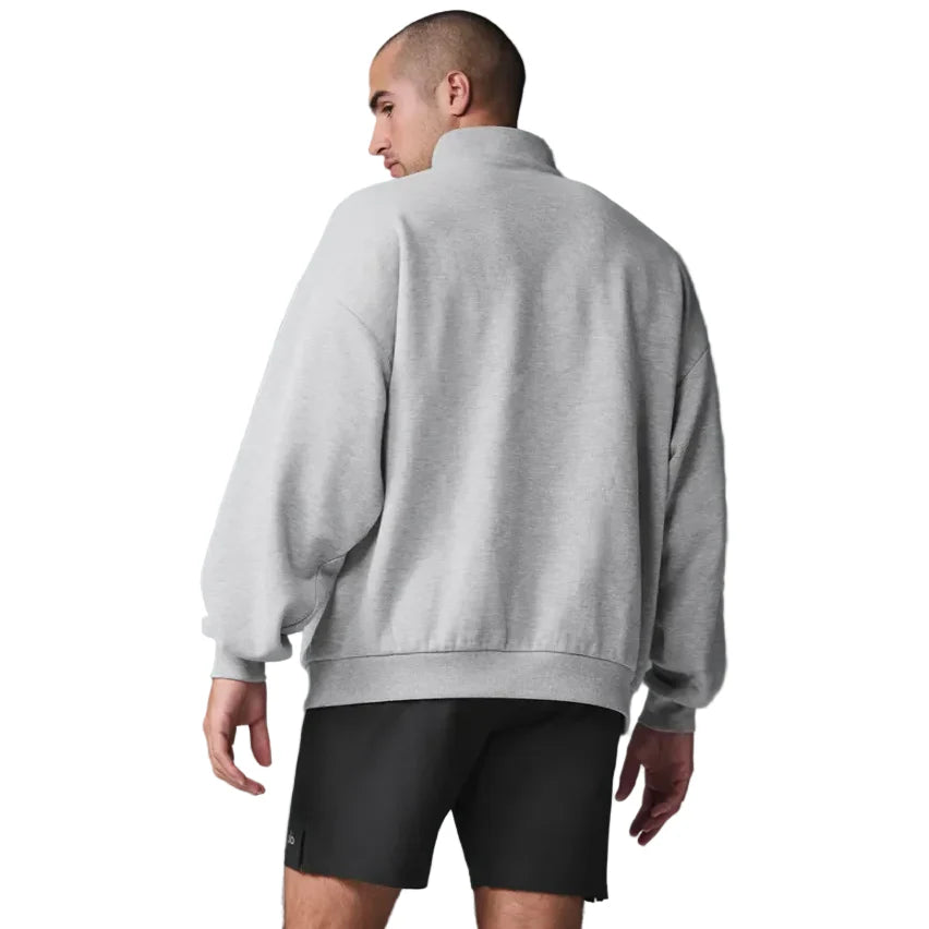 Alo Yoga Accolade Quarter Zip Pullover Grey