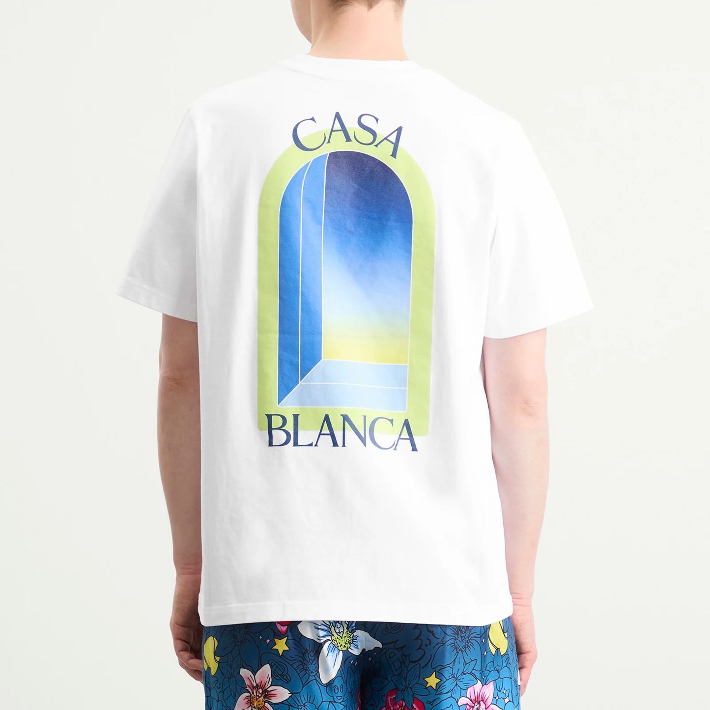 Casablanca Arches Tee White Lime