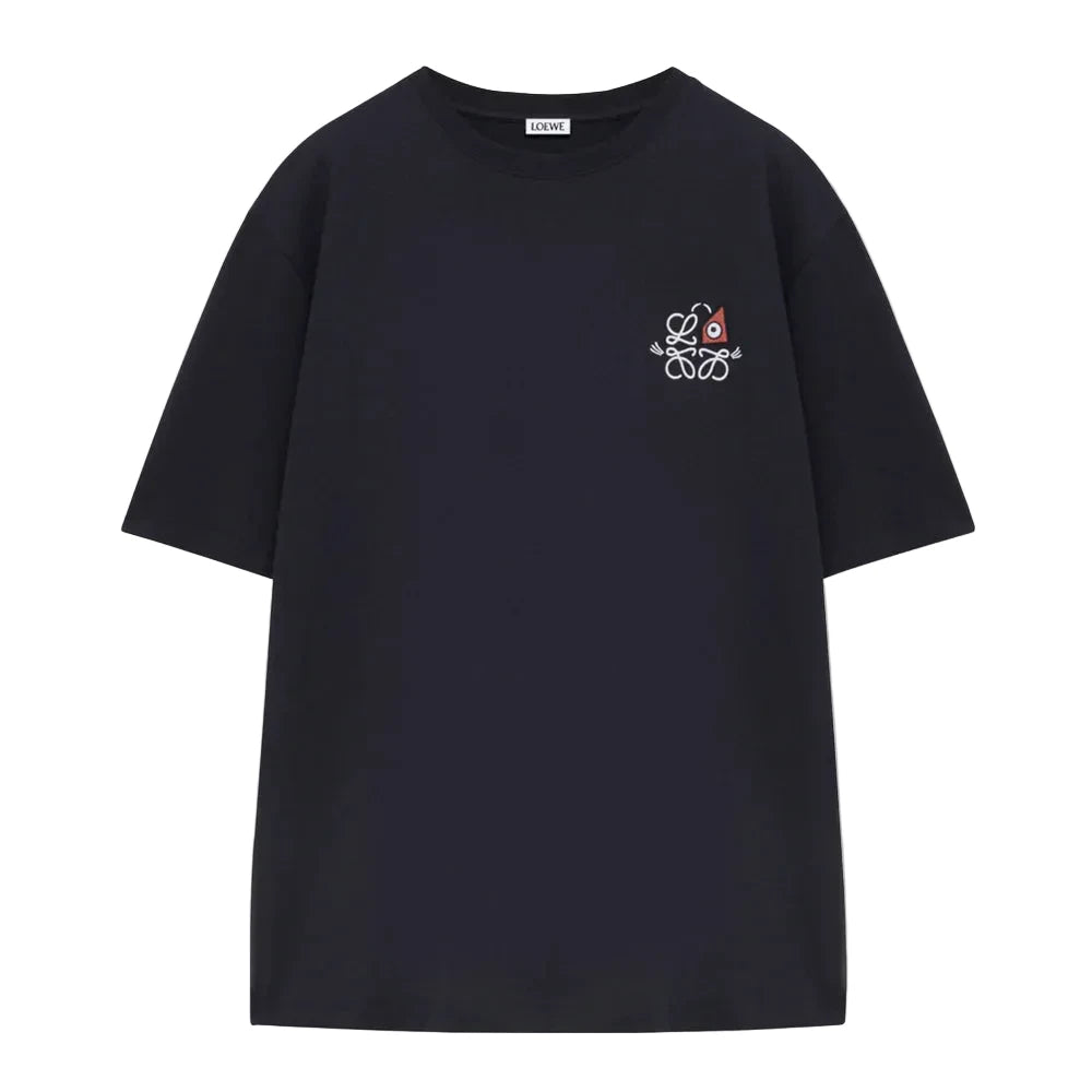 Loewe Cat Eye Anagram Tee Navy