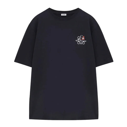Loewe Cat Eye Anagram Tee Navy