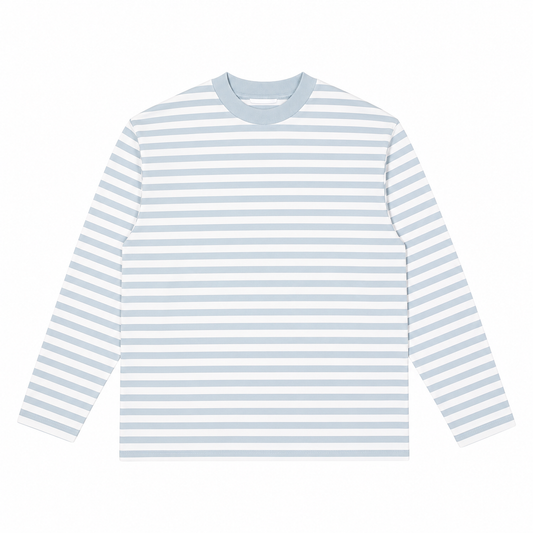 Baire Atelier Striped Long Sleeve Tee Blue