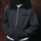 Siarr Quad Zip Hoodie Washed Black