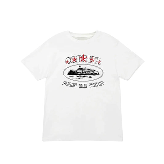 CORTEIZ ALCATRAZ 5 STARS TEE WHITE