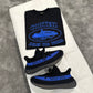 CORTEIZ ALCATRAZ TEE BLACK BLUE (OLD BLANK)
