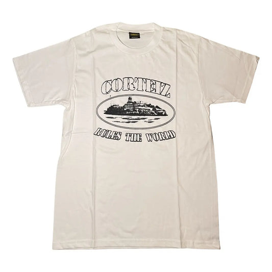 CORTEIZ ALCATRAZ TEE WHITE BLACK